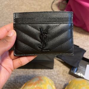 Authentic YSL Black Card Case